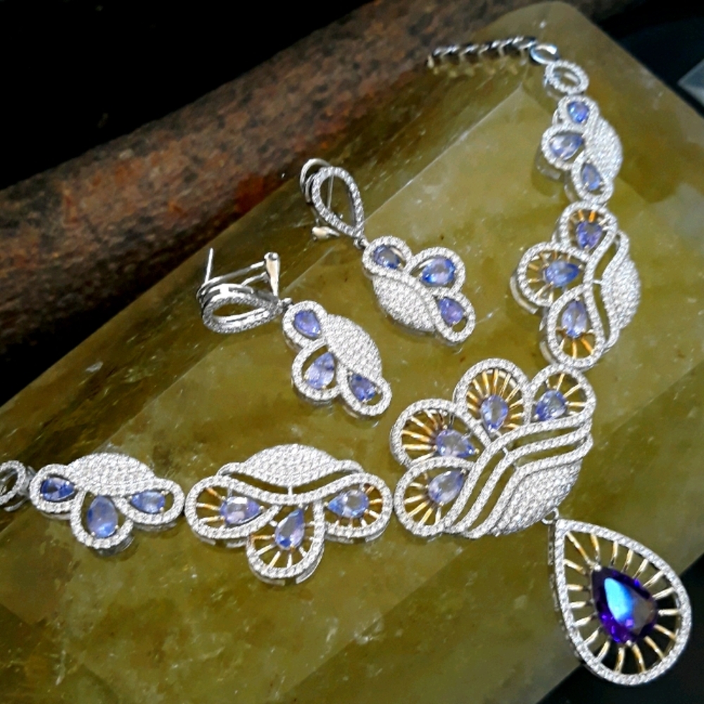 Natural Tanzanite, Amethyst Set